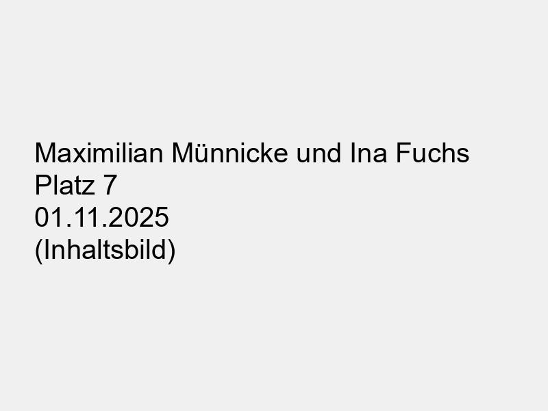 Maximilian Münnicke und Ina Fuchs